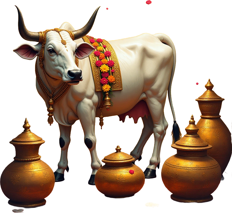 Sacred Cow with Offerings